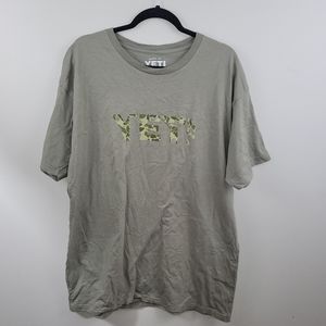 Yeti khaki logo tshirt size 2XL